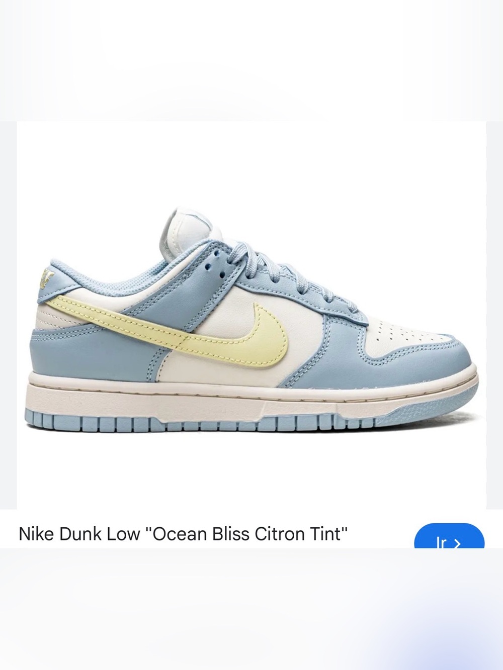 Nike Kids Low Top Sneakers - Ocean Bliss with Citron Tint